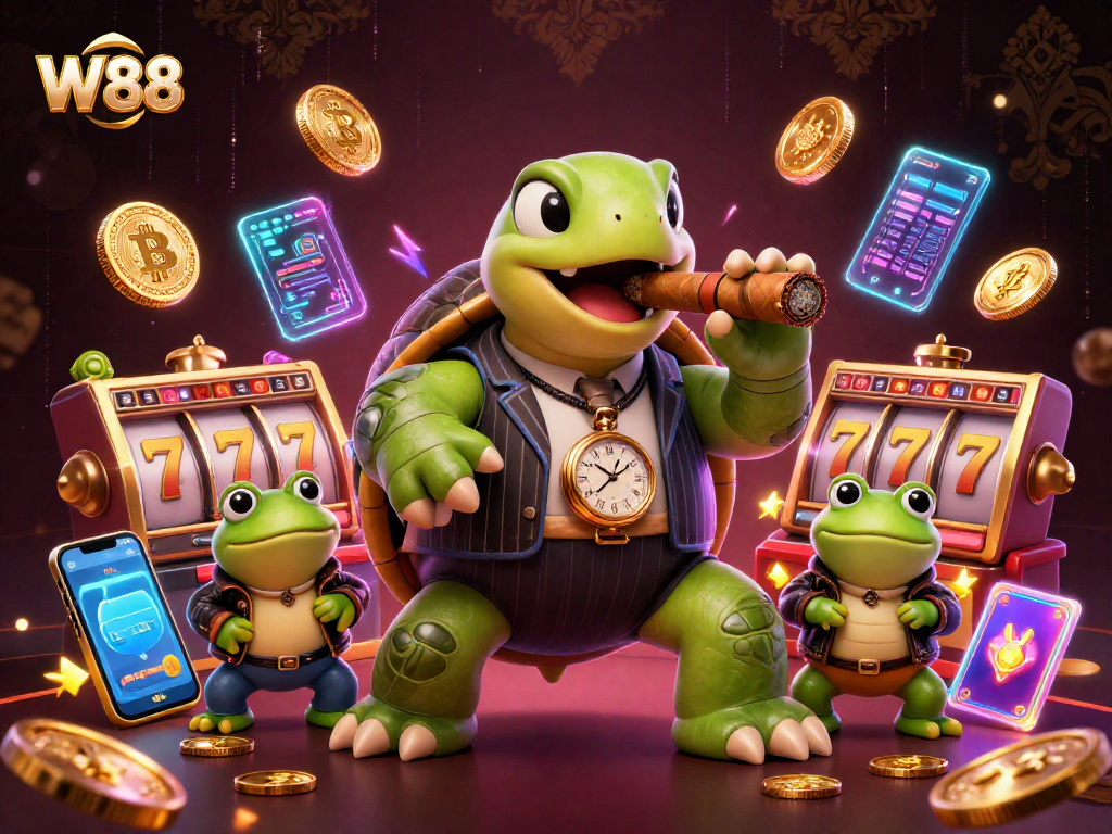 Engage in thrilling W88 casino games with vibrant characters and rich 3D illustrations.