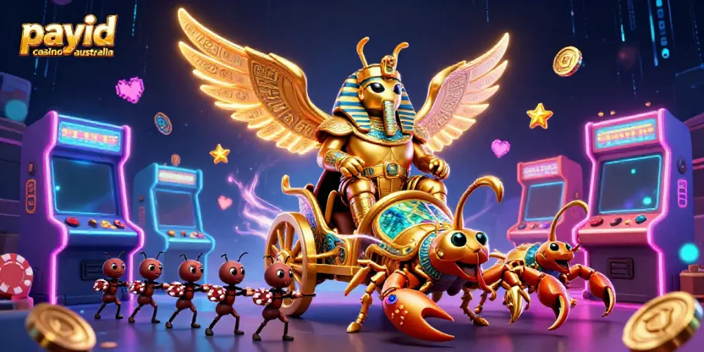 Experience the excitement of payid casino australia with vibrant gaming elements and dynamic characters.